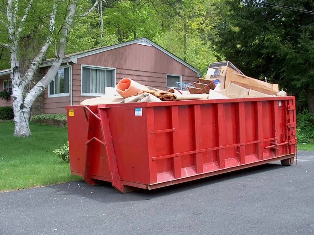 Roll off dumpster rental service from a waste management company