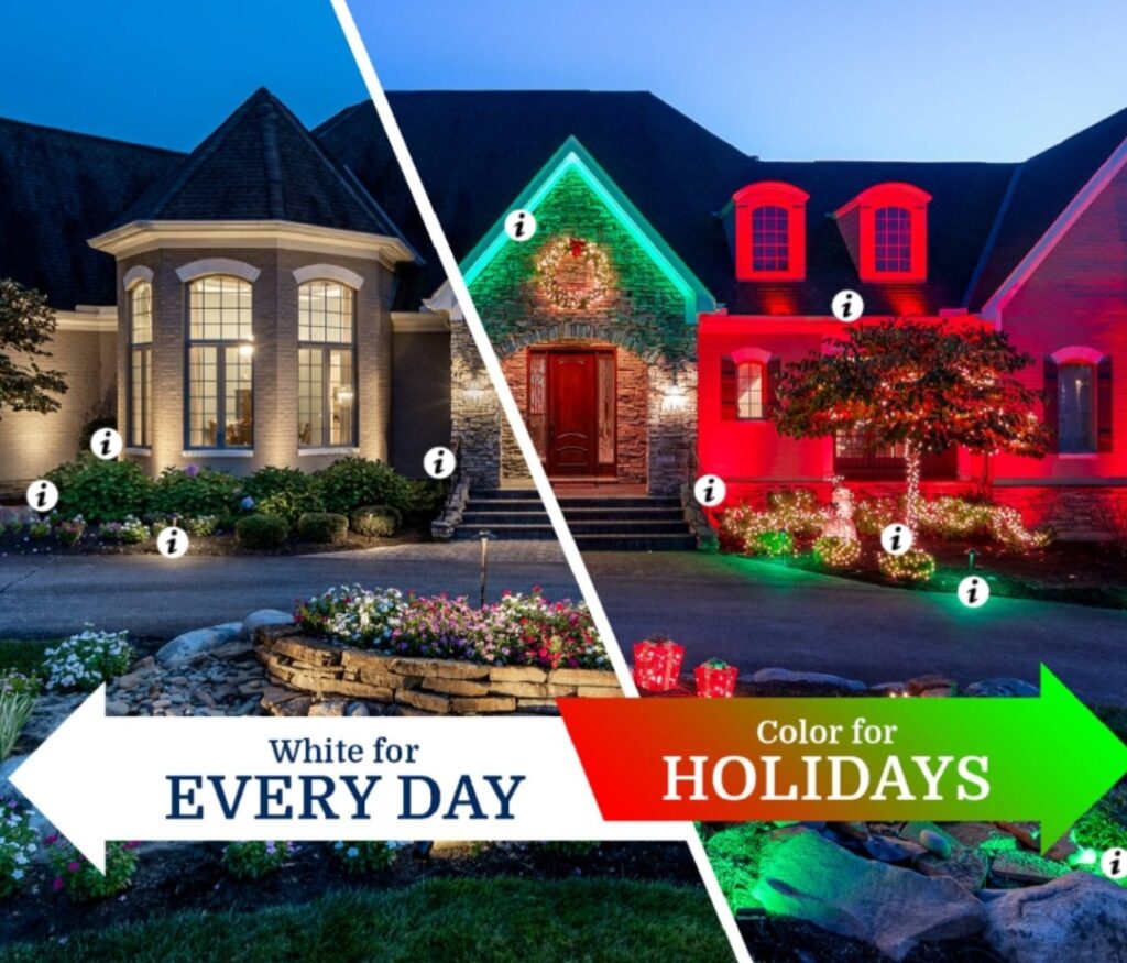 colorful outdoor lighting for holidays colorful outdoor lighting on a house