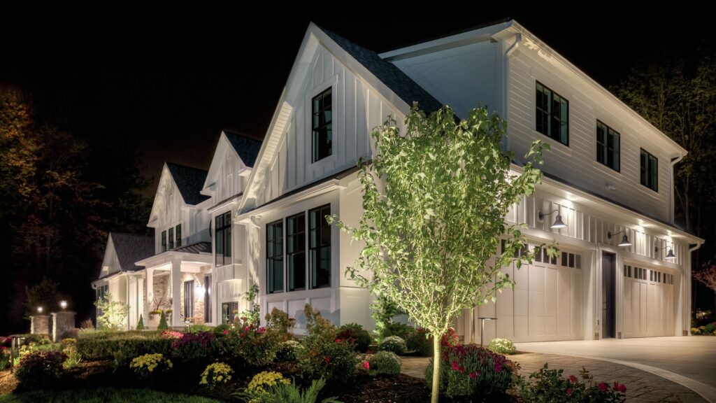 outdoor lighting on a home