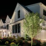 outdoor lighting on a home