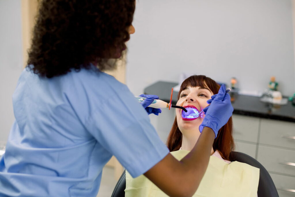Dentist doing a procedure