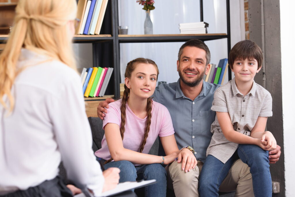 Family Counseling 6 family with a counselor