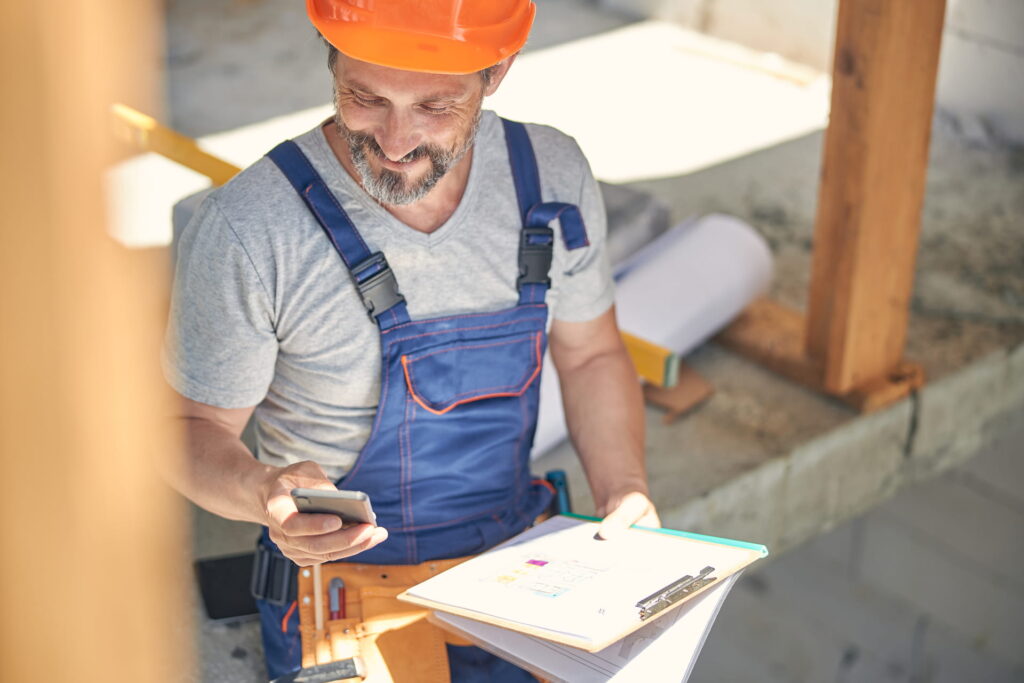Contractor at lumber yard