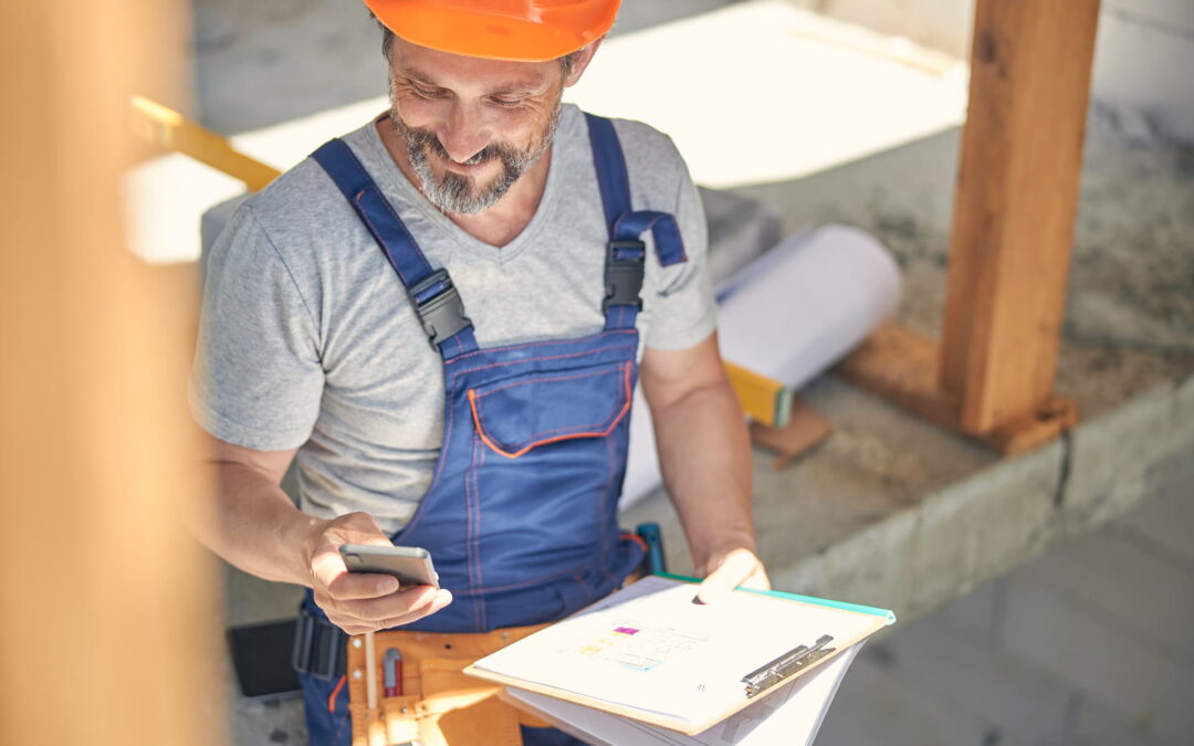 Contractor at lumber yard